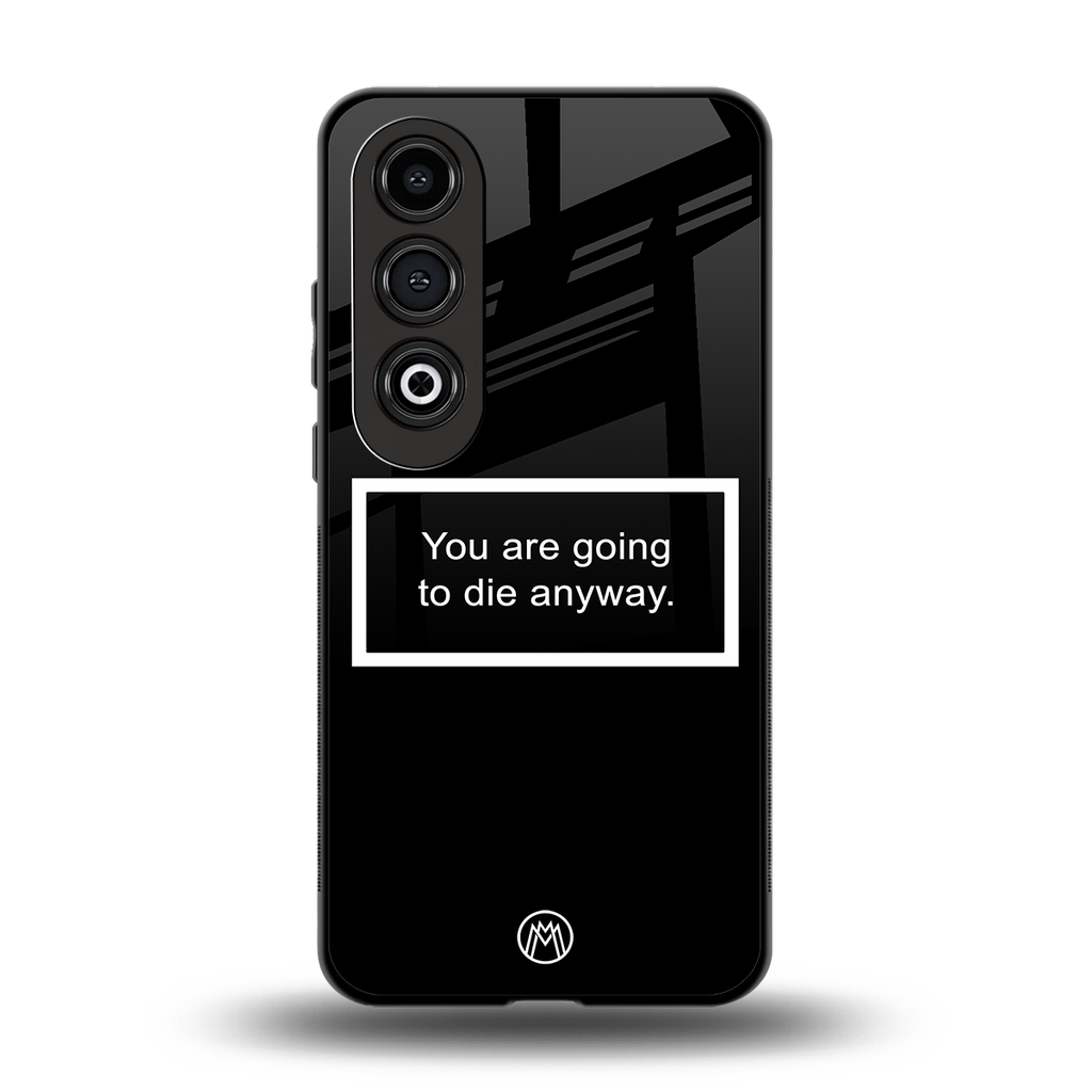 going to die black edition back phone cover | glass case for oneplus nord ce 4