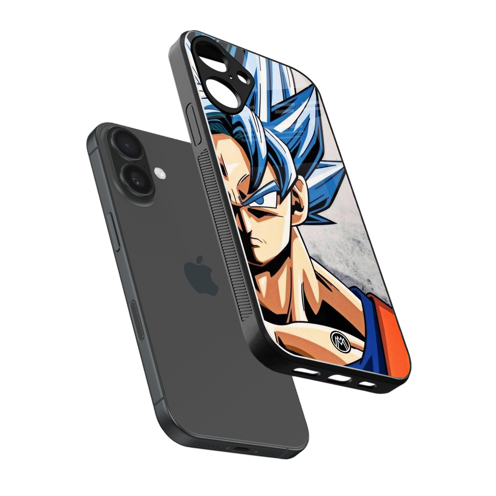 goku dragon ball z anime back phone cover | glass case for iphone 16 plus