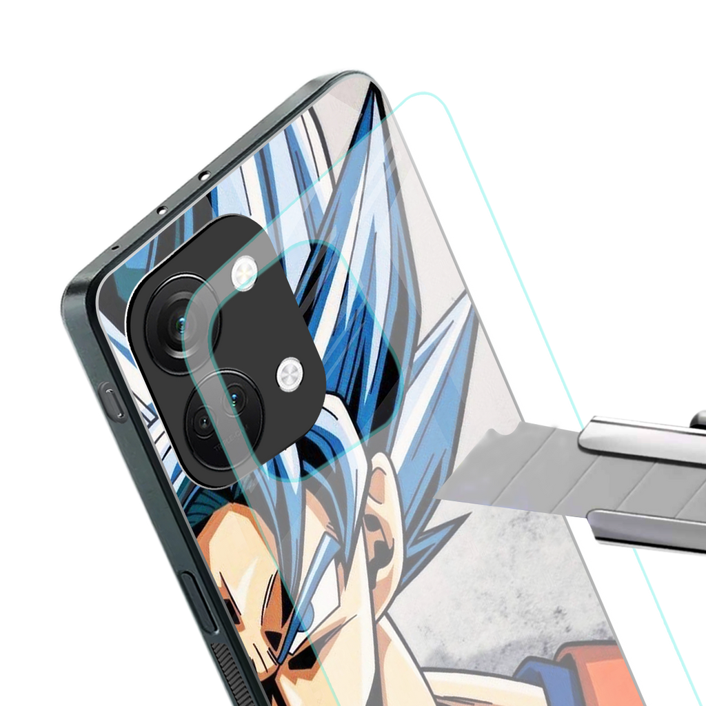 goku dragon ball z anime back phone cover | glass case for oneplus nord 3