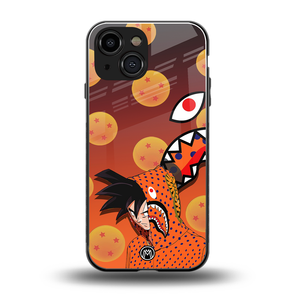 goku back phone cover | glass case for iphone 13 mini