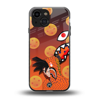 goku back phone cover | glass case for iphone 13 mini