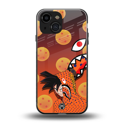 goku back phone cover | glass case for iphone 13 mini