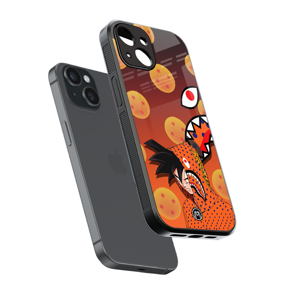 goku back phone cover | glass case for iphone 13 mini