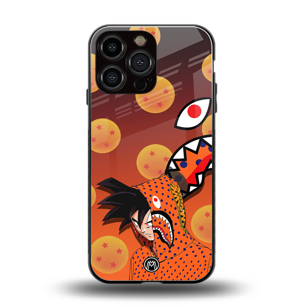 goku back phone cover | glass case for iphone 13 pro max