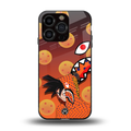 goku back phone cover | glass case for iphone 15 pro