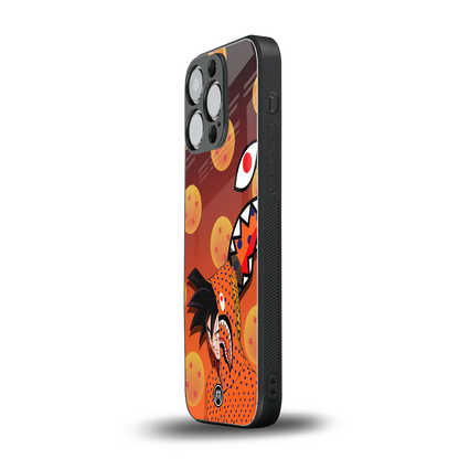 goku back phone cover | glass case for iphone 14 pro