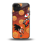goku back phone cover | glass case for iphone 14