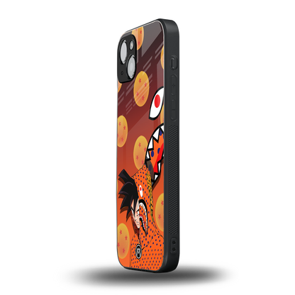 goku back phone cover | glass case for iphone 15