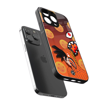 goku back phone cover | glass case for iphone 15 pro