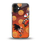 goku back phone cover | glass case for iphone 16 plus