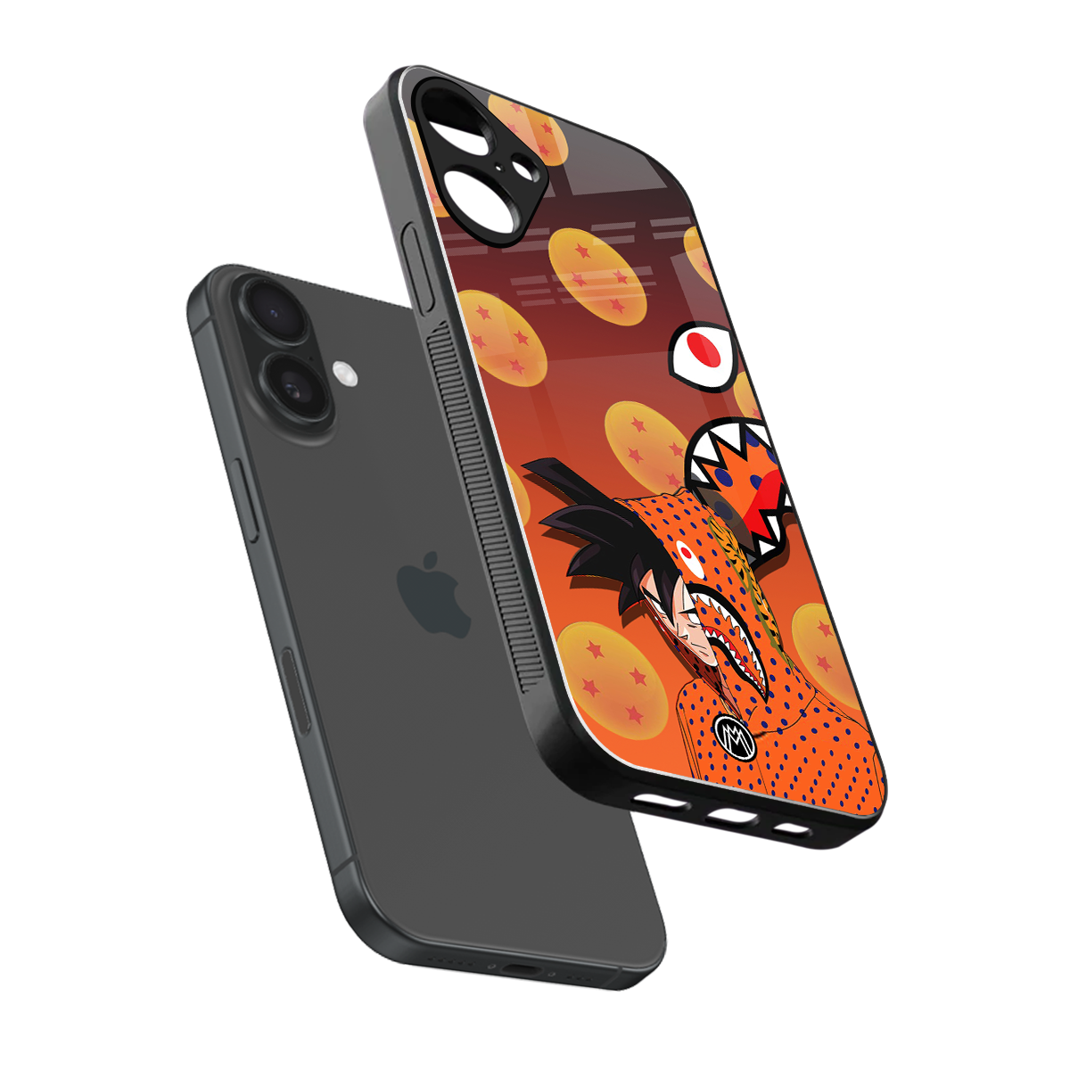 goku back phone cover | glass case for iphone 16 plus