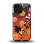 goku back phone cover | glass case for iphone 16 pro max