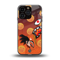 goku back phone cover | glass case for iphone 16 pro