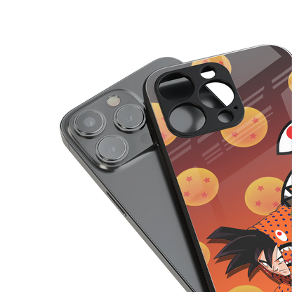 goku back phone cover | glass case for iphone 15 pro