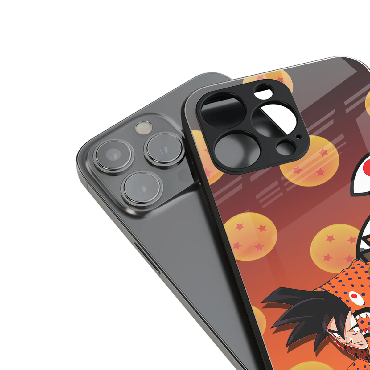 goku back phone cover | glass case for iphone 14 pro max