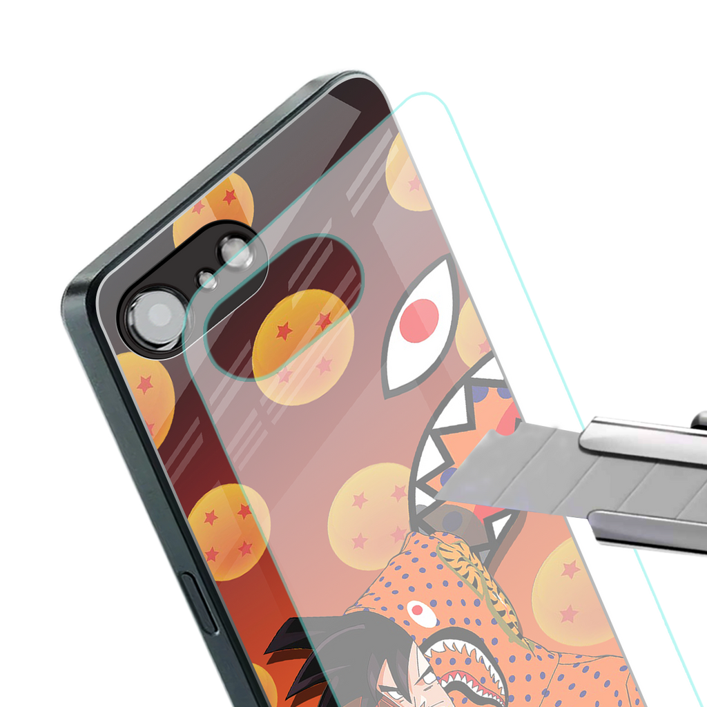 goku back phone cover | glass case for iphone 16e