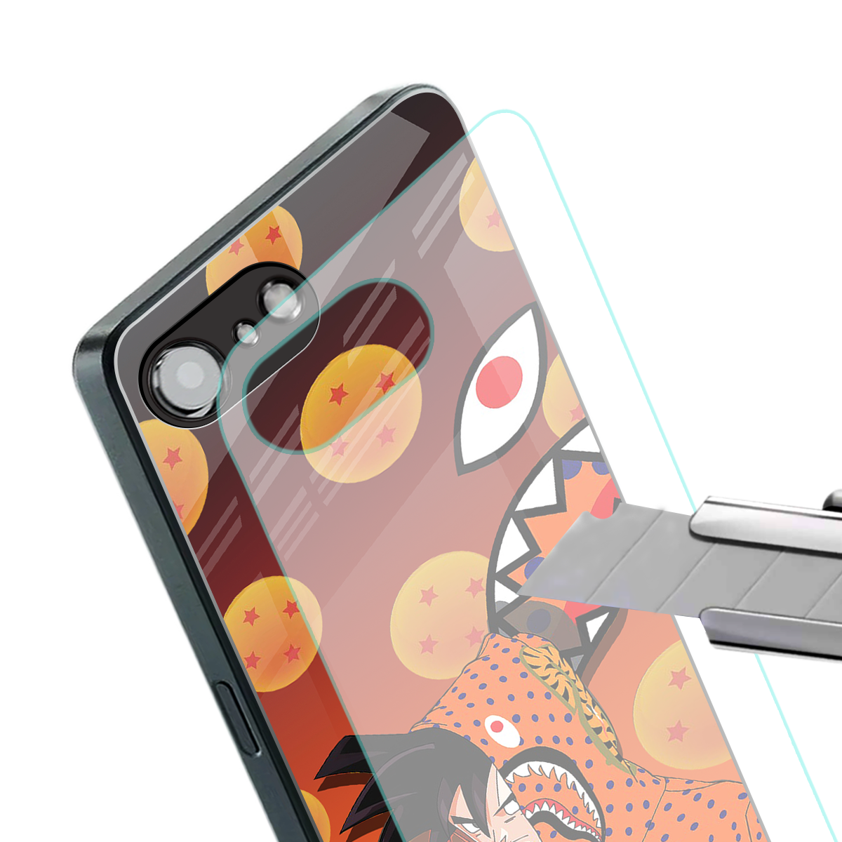 goku back phone cover | glass case for iphone 16e