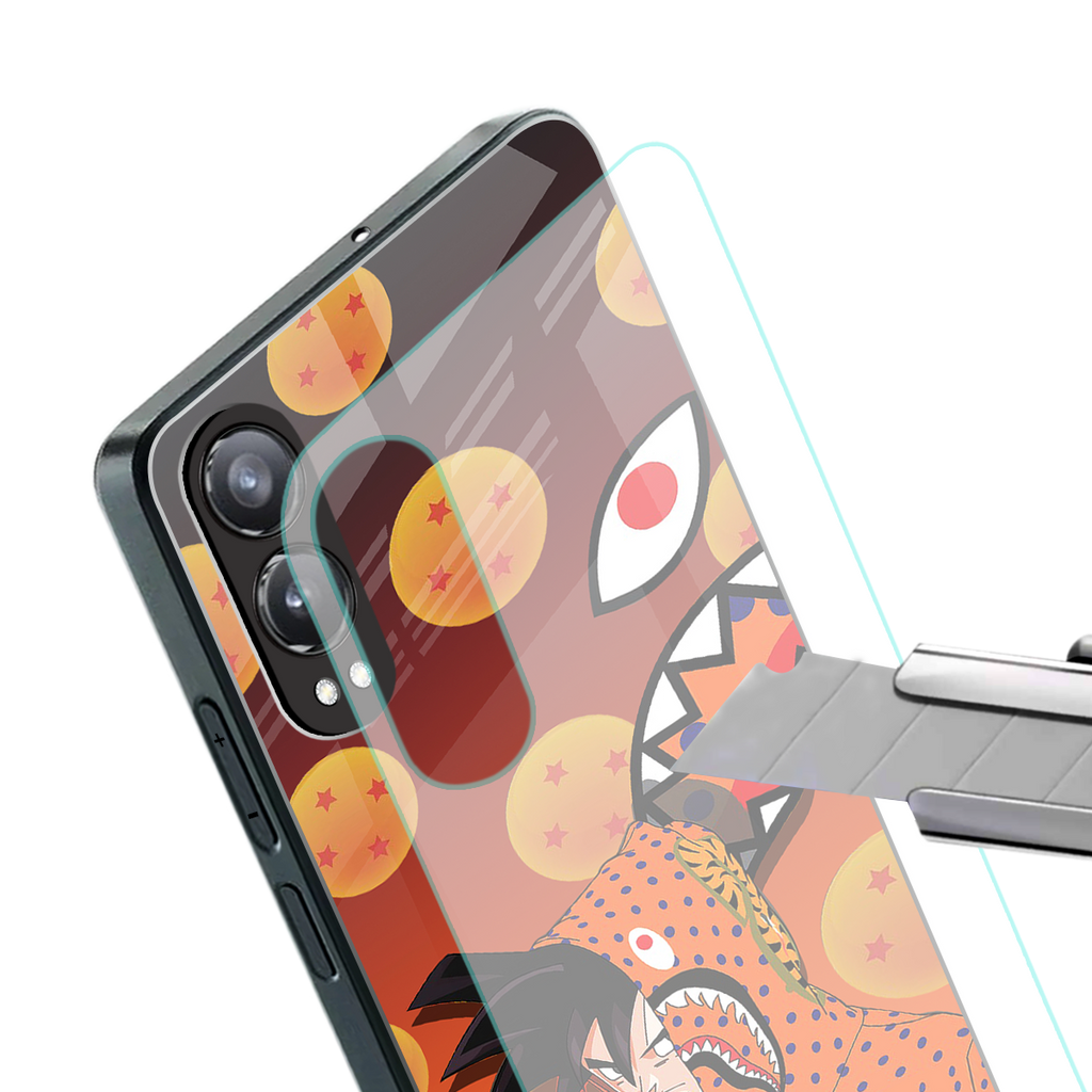 goku back phone cover | glass case for oneplus nord ce 4 lite