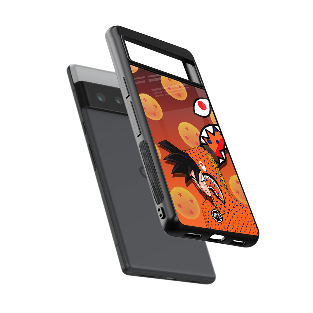 goku back phone cover | glass case for google pixel 6 pro