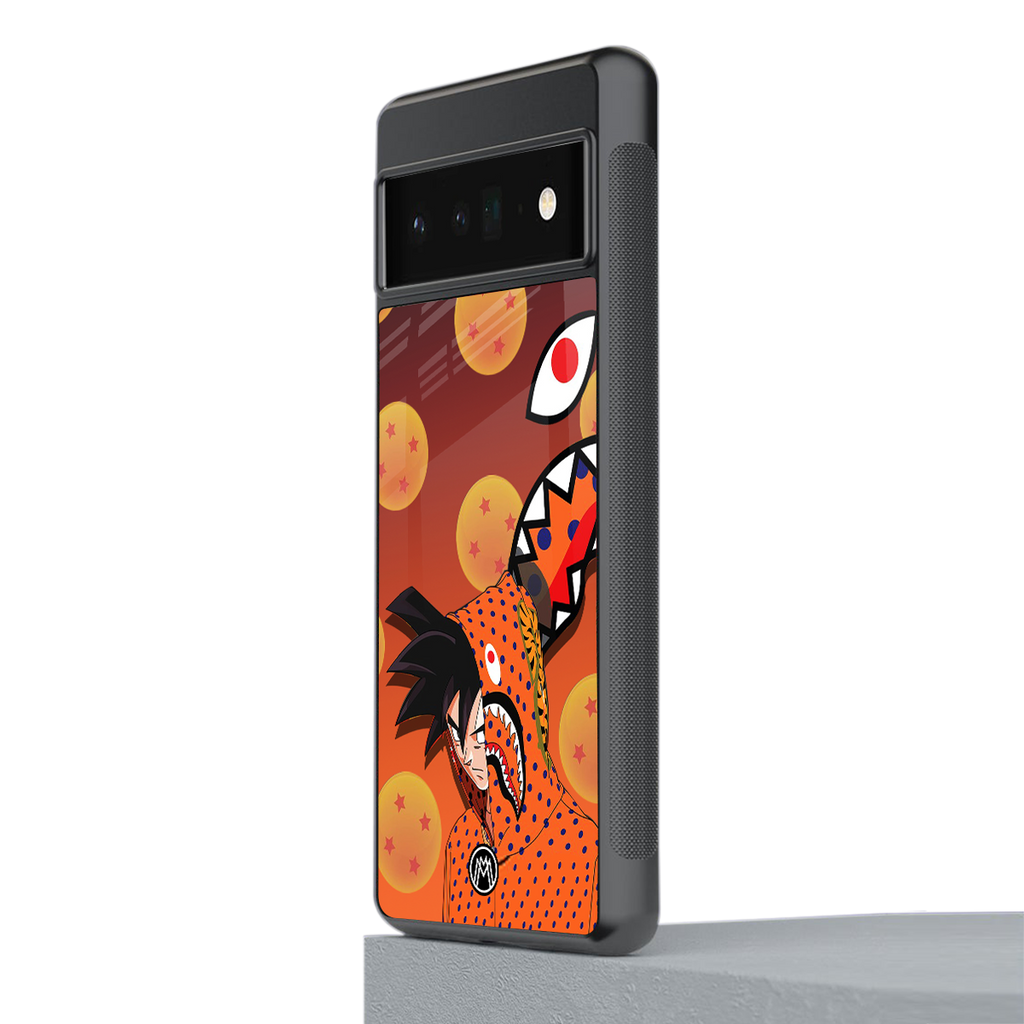 goku back phone cover | glass case for google pixel 6 pro