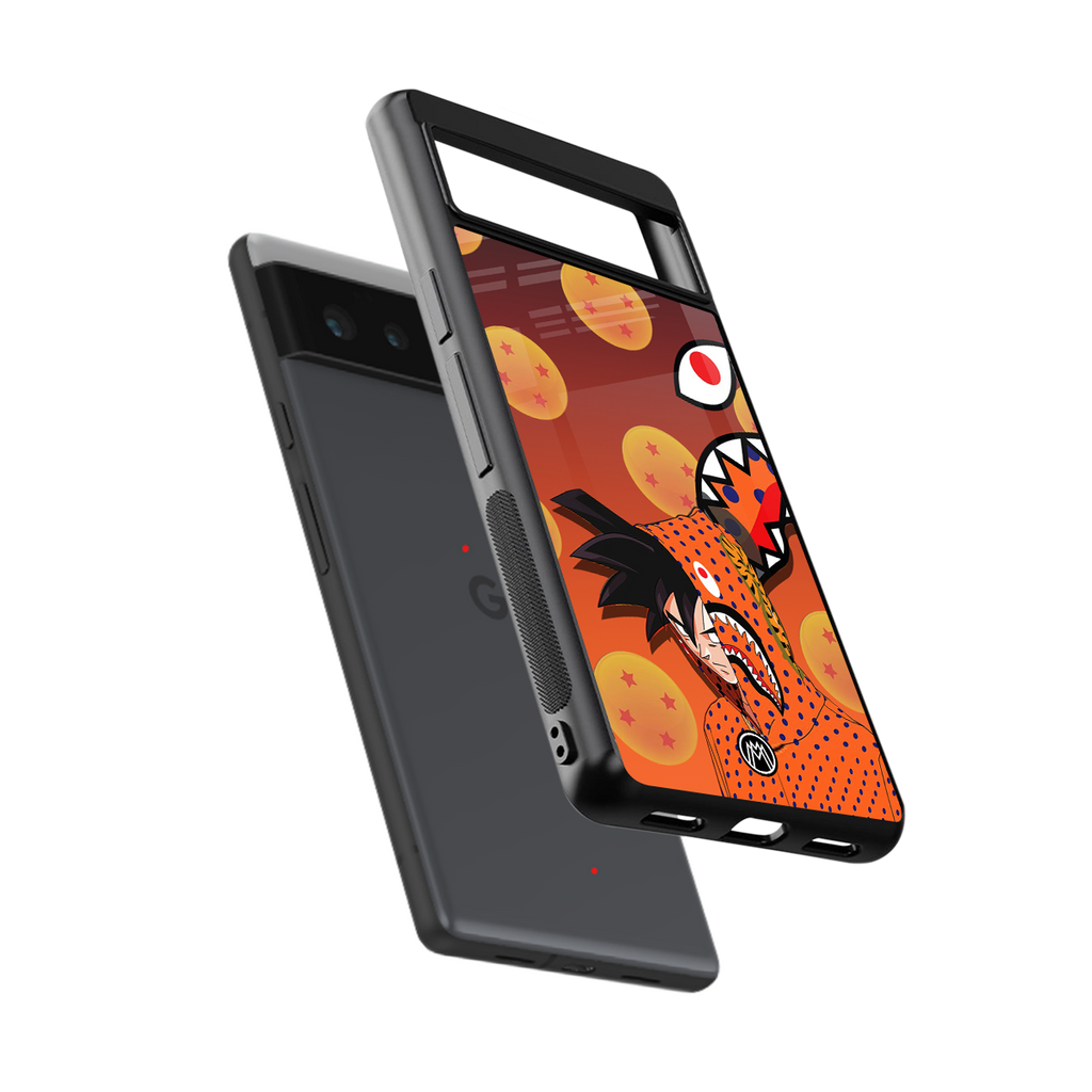 goku back phone cover | glass case for google pixel 6