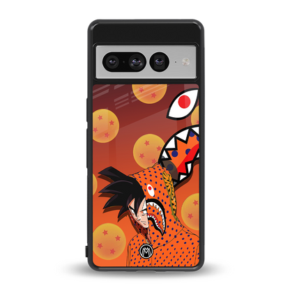 goku back phone cover | glass case for google pixel 7 pro