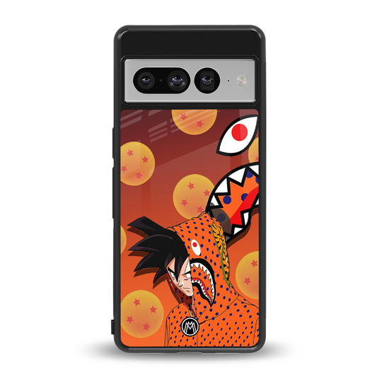 goku back phone cover | glass case for google pixel 7 pro