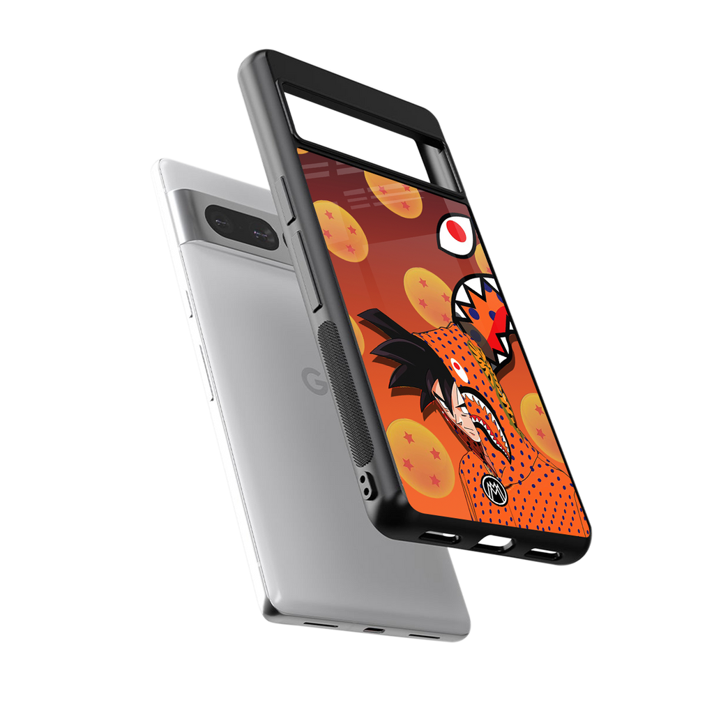 goku back phone cover | glass case for google pixel 7 pro