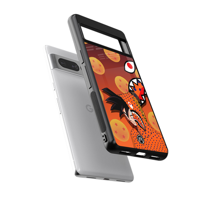 goku back phone cover | glass case for google pixel 7 pro