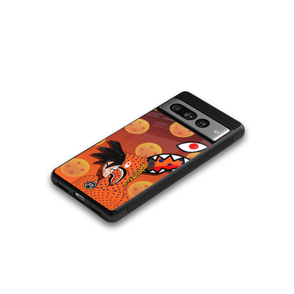 goku back phone cover | glass case for google pixel 7 pro
