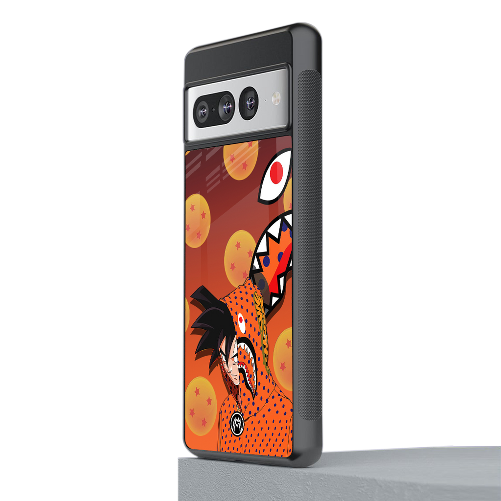 goku back phone cover | glass case for google pixel 7 pro