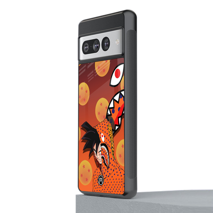 goku back phone cover | glass case for google pixel 7 pro