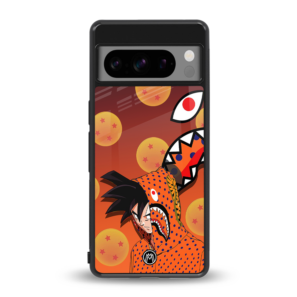 goku back phone cover | glass case for google pixel 8 pro