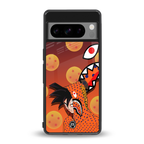 goku back phone cover | glass case for google pixel 8 pro