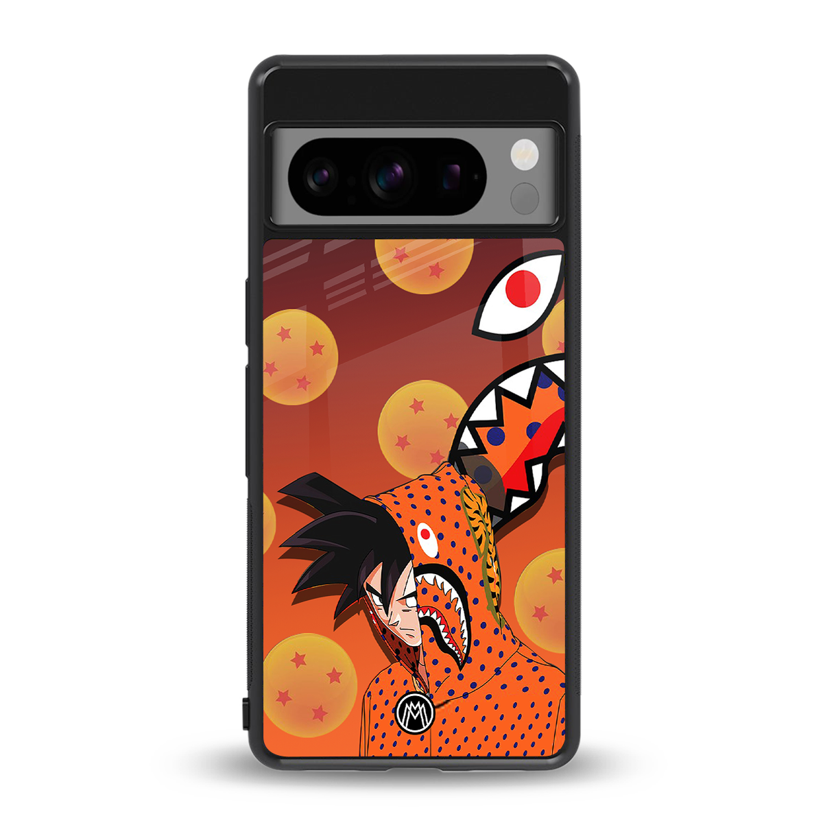 goku back phone cover | glass case for google pixel 8 pro