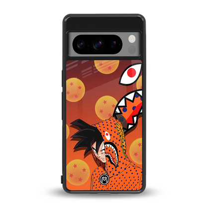 goku back phone cover | glass case for google pixel 8 pro