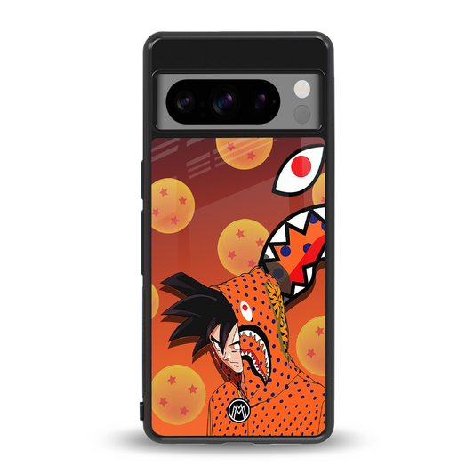 goku back phone cover | glass case for google pixel 8 pro