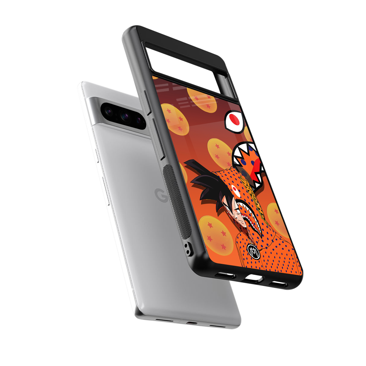 goku back phone cover | glass case for google pixel 8 pro