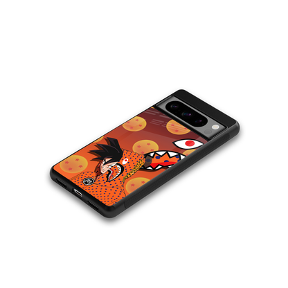 goku back phone cover | glass case for google pixel 8 pro