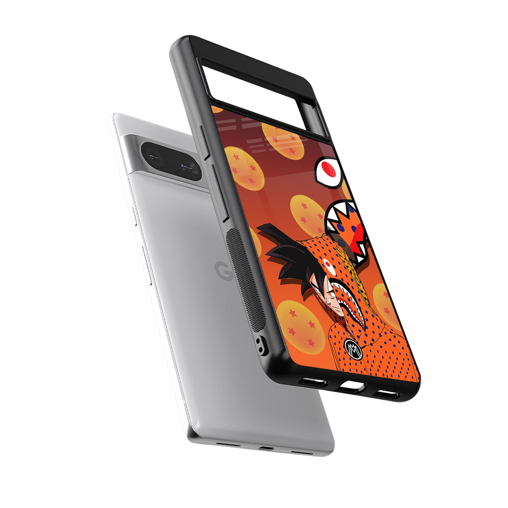 goku back phone cover | glass case for Google Pixel 8