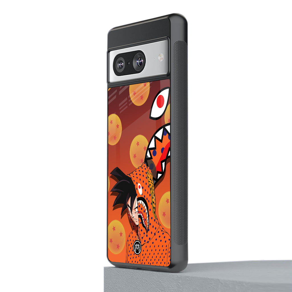 goku back phone cover | glass case for Google Pixel 8