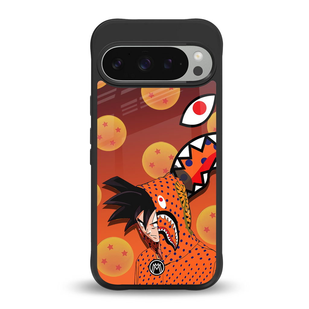 goku back phone cover | glass case for google pixel 9 pro xl