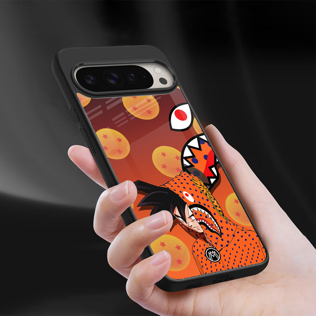 goku back phone cover | glass case for google pixel 9 pro xl