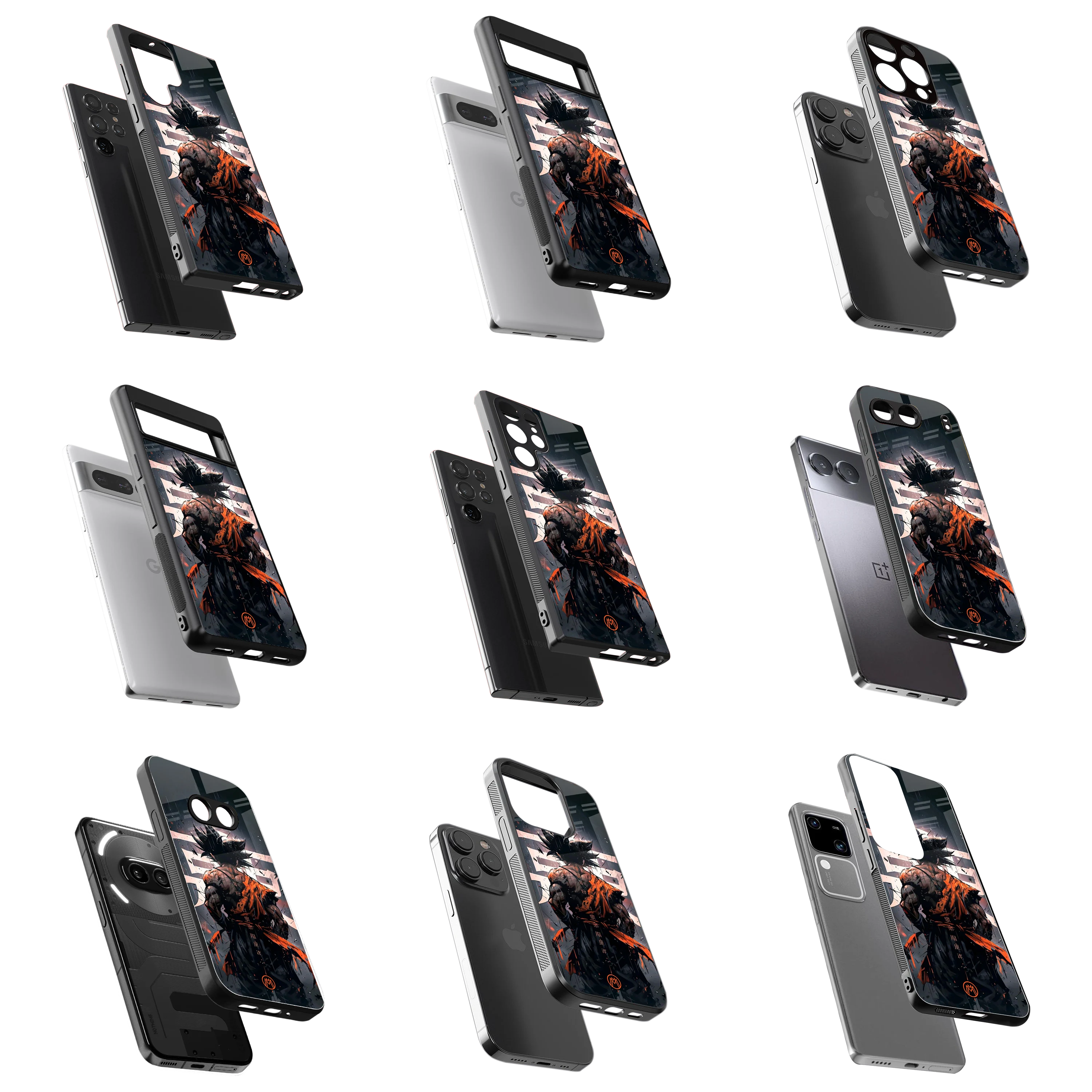 Durable Glass Back Mobile Case for iPhone, Samsung, OnePlus, Google Pixel, Redmi, Vivo, Oppo