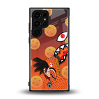 goku back phone cover | glass case for samsung galaxy s23 ultra