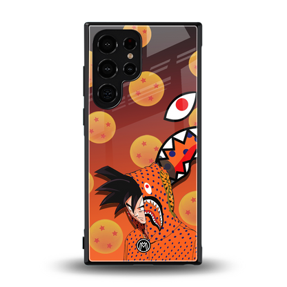 goku back phone cover | glass case for samsung galaxy s23 ultra
