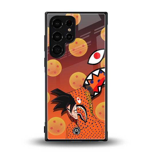 goku back phone cover | glass case for samsung galaxy s23 ultra