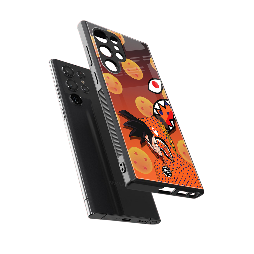 goku back phone cover | glass case for samsung galaxy s24 ultra