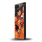 goku back phone cover | glass case for samsung galaxy s23 ultra