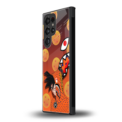 goku back phone cover | glass case for samsung galaxy s23 ultra